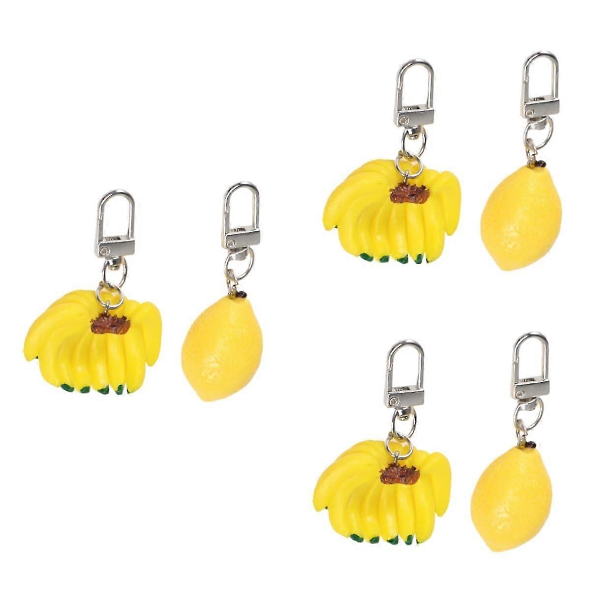 6 Pcs Car Keychain Set for Women with Durable Pendant Design, Stylish Backpack and Bag Key Holder