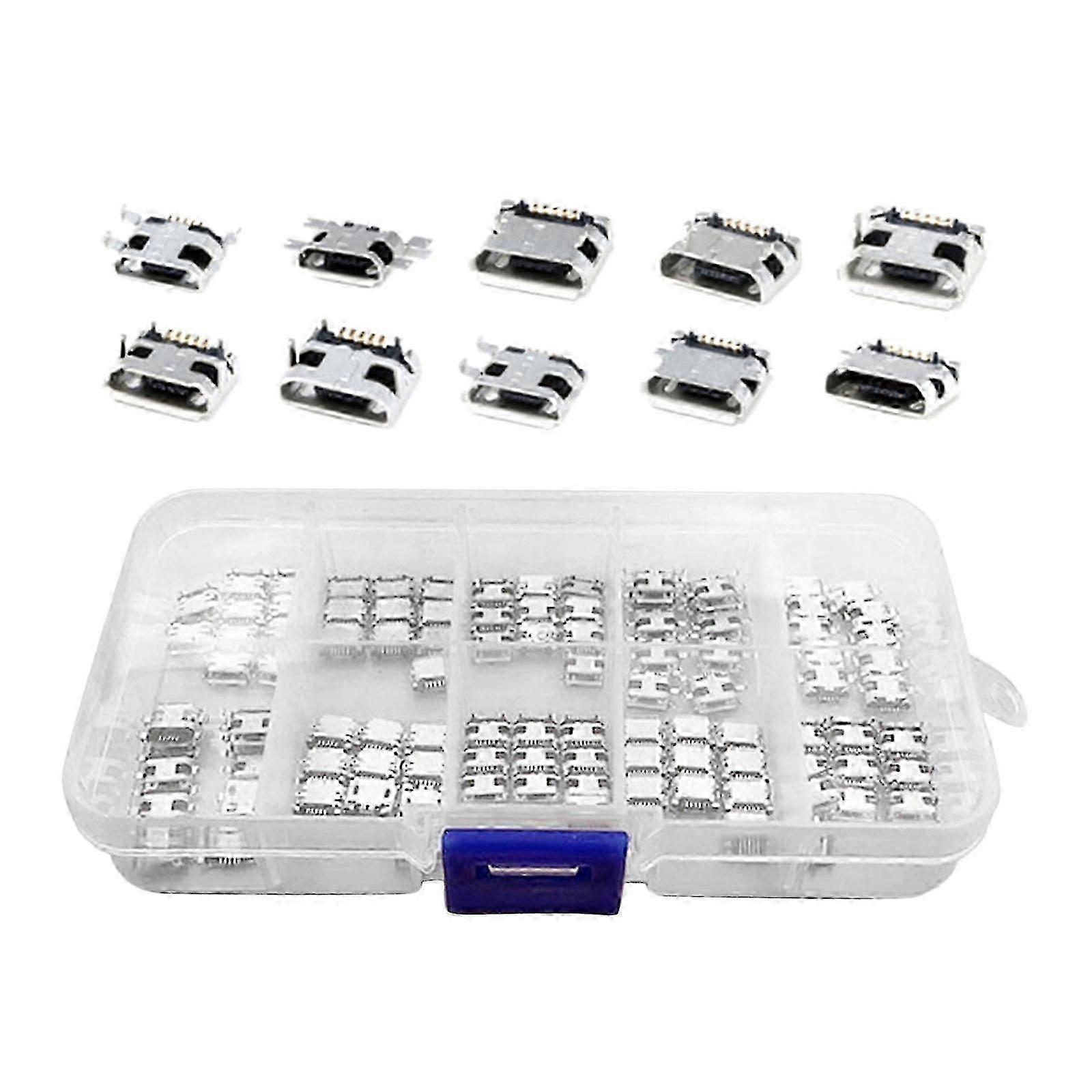 240pcs Micro USB Type B Female 5Pin Socket Connector Data Sync Soldering  0701 Edition 1218