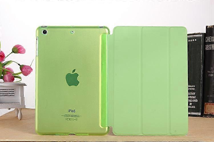 Stylish Case For Ipad Air/5 Green Leather Tri-fold Elastic Sleep