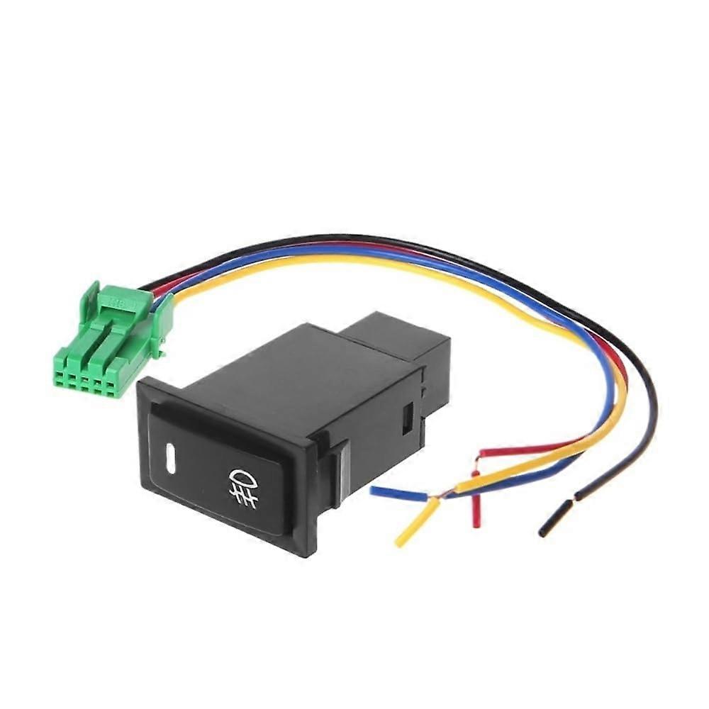 Universal LED Fog Light Switch Self Locking Car Fog Lamp Control Button Black