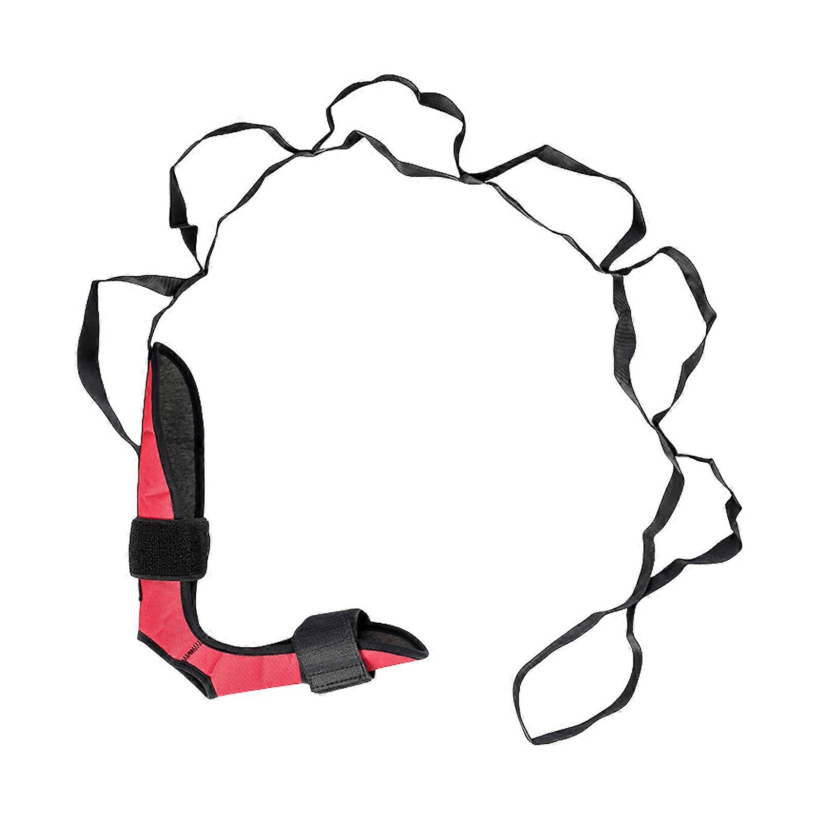 Hamstring Stretcher Stretching Strap Pull Strap Belt Adjustable Stretching Strap Training Belt Training Equipment  Red