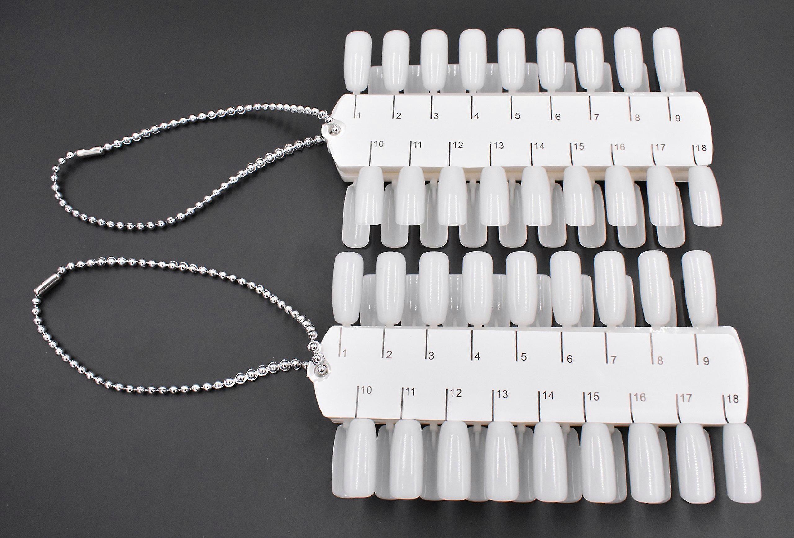 2 Sets 72 Tips Double Layer Nail Polish Color Display Board for Nail Art Practice and Training