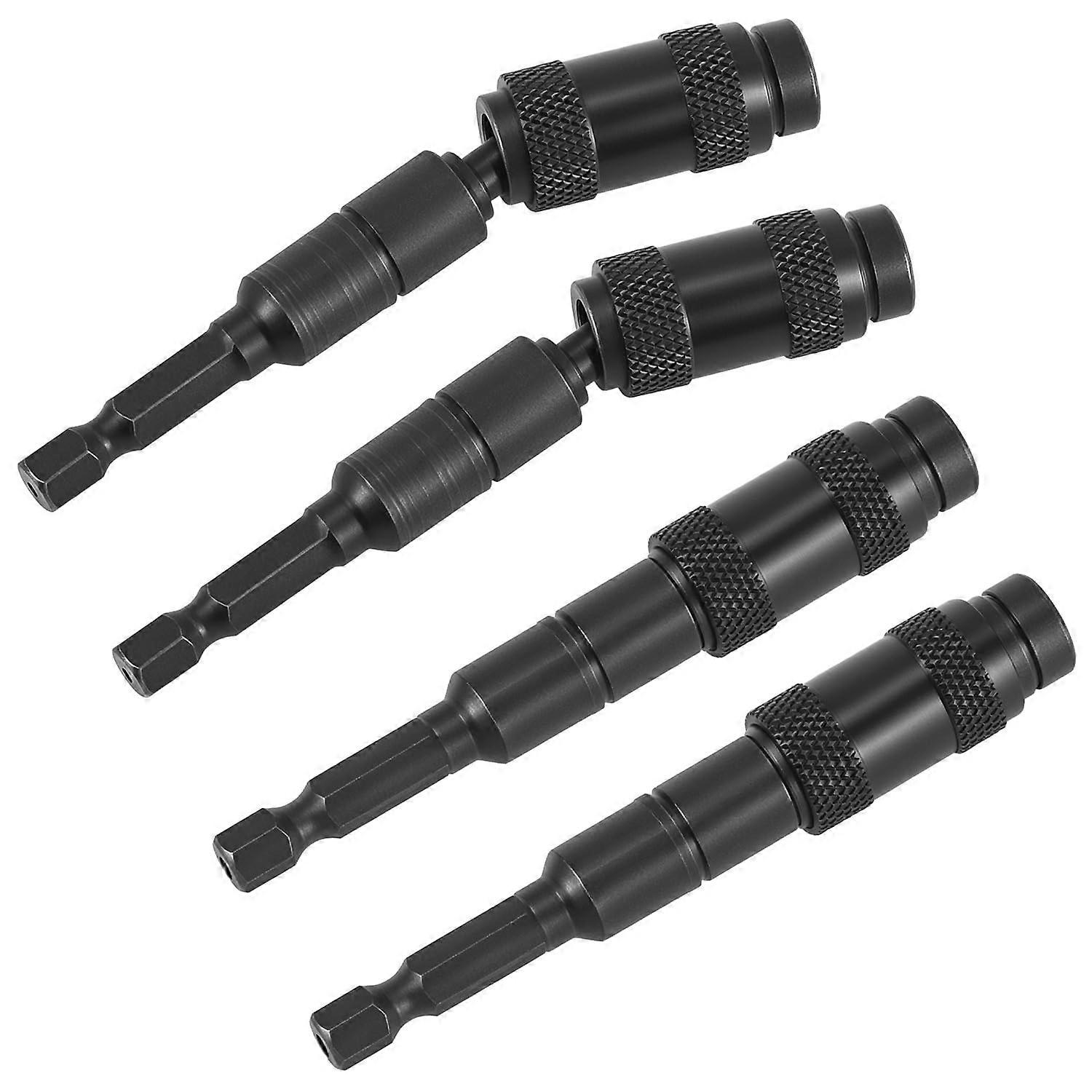 Pivoting Magnetic Screwdriver Bit Holder 4 Pack 1/4 Inch Quick Release Hex Universal Drill Fit