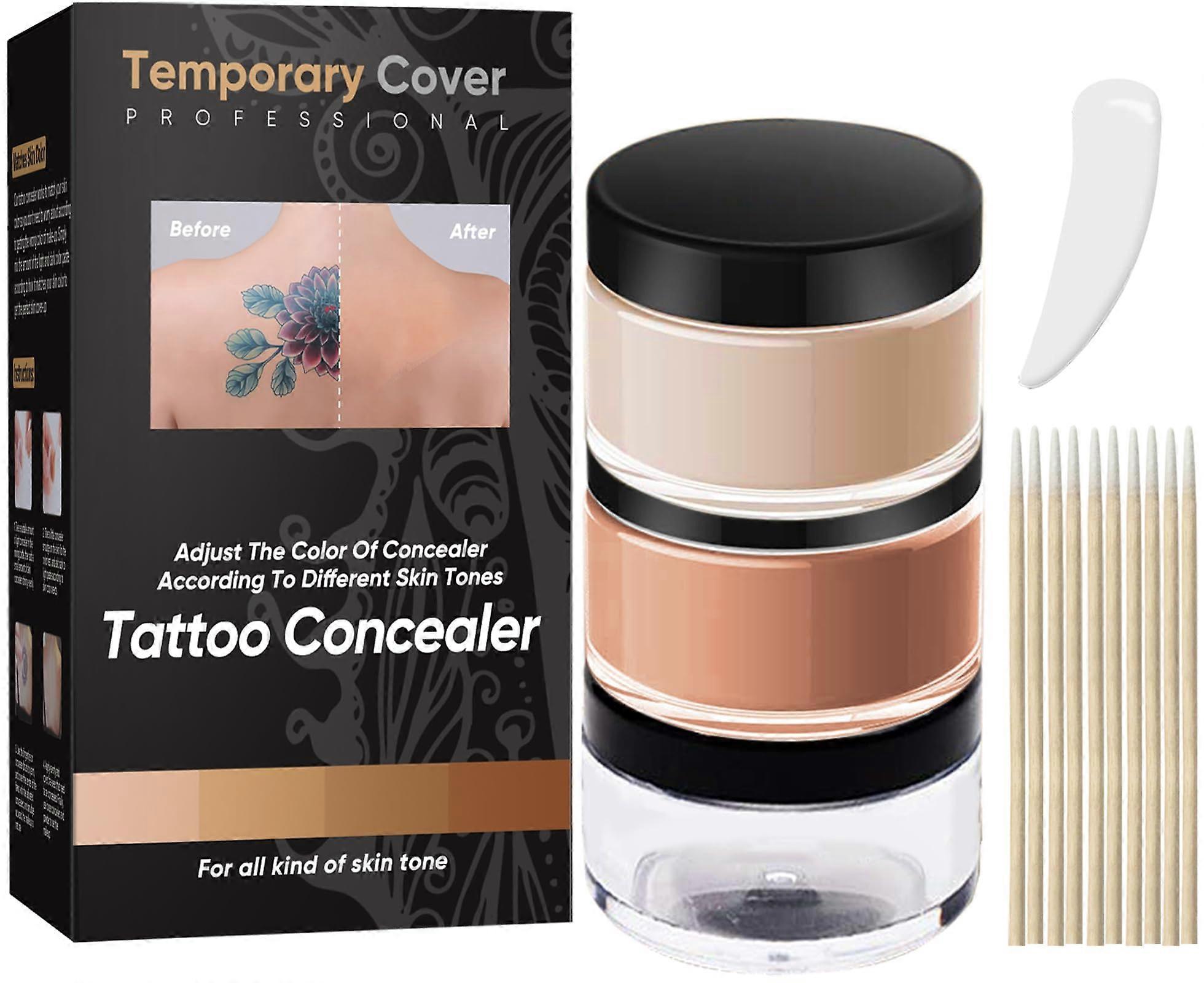 Tattoo Concealer Full Coverage Waterproof Finish for Body and Face Smudge Resistant