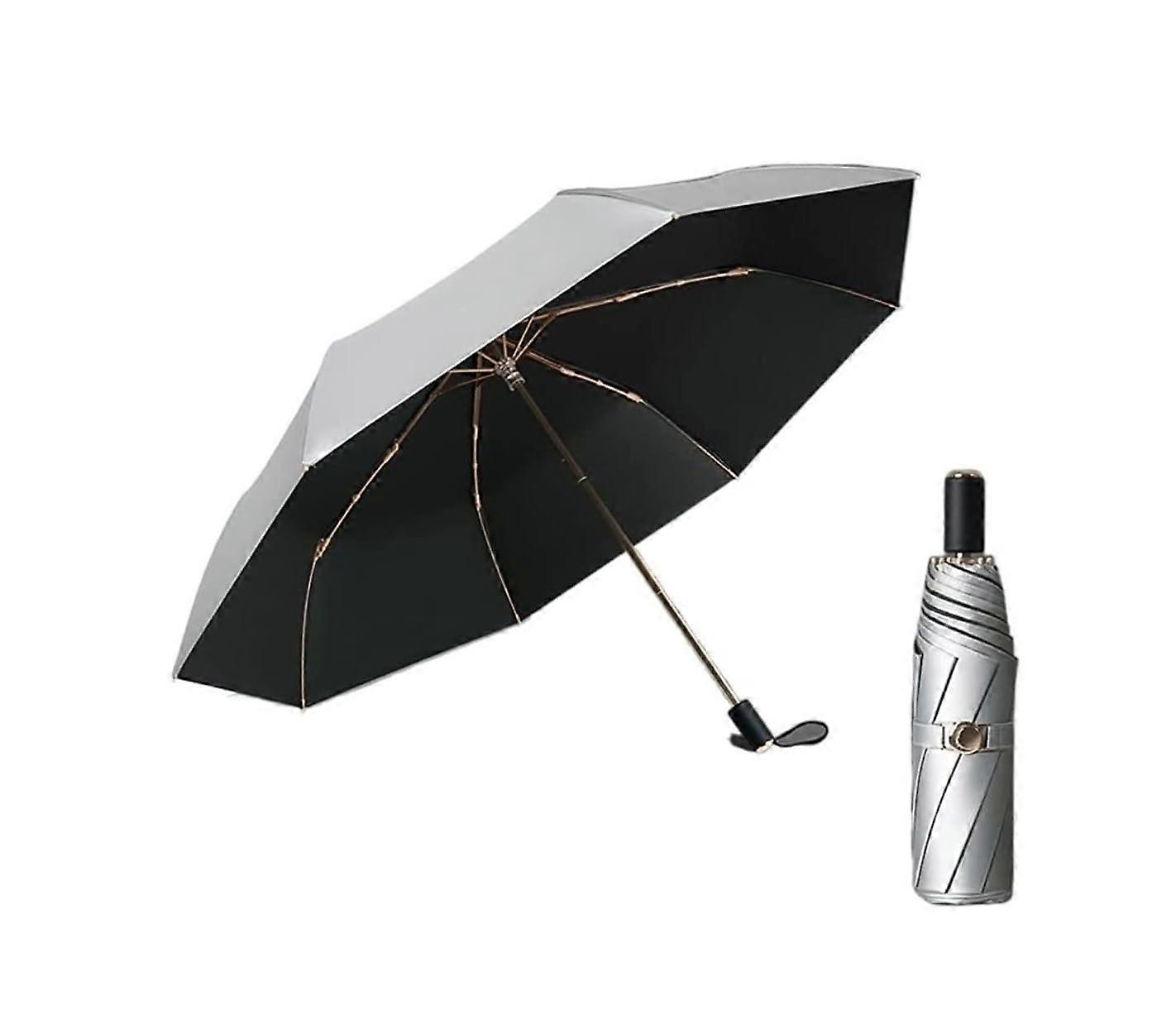 Windproof Travel Umbrella with DoubleLayer Canopy for Sun and Rain, Compact Folding Design Ref: 1024
