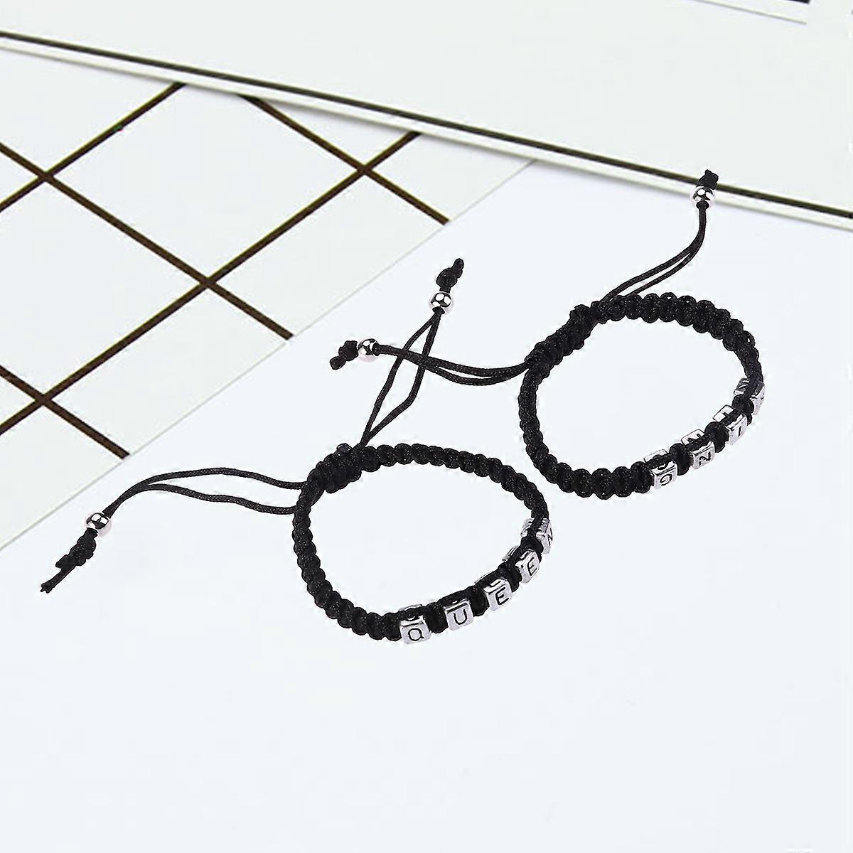 Couples Bracelet Set Handmade King and Queen Bracelets for Couples