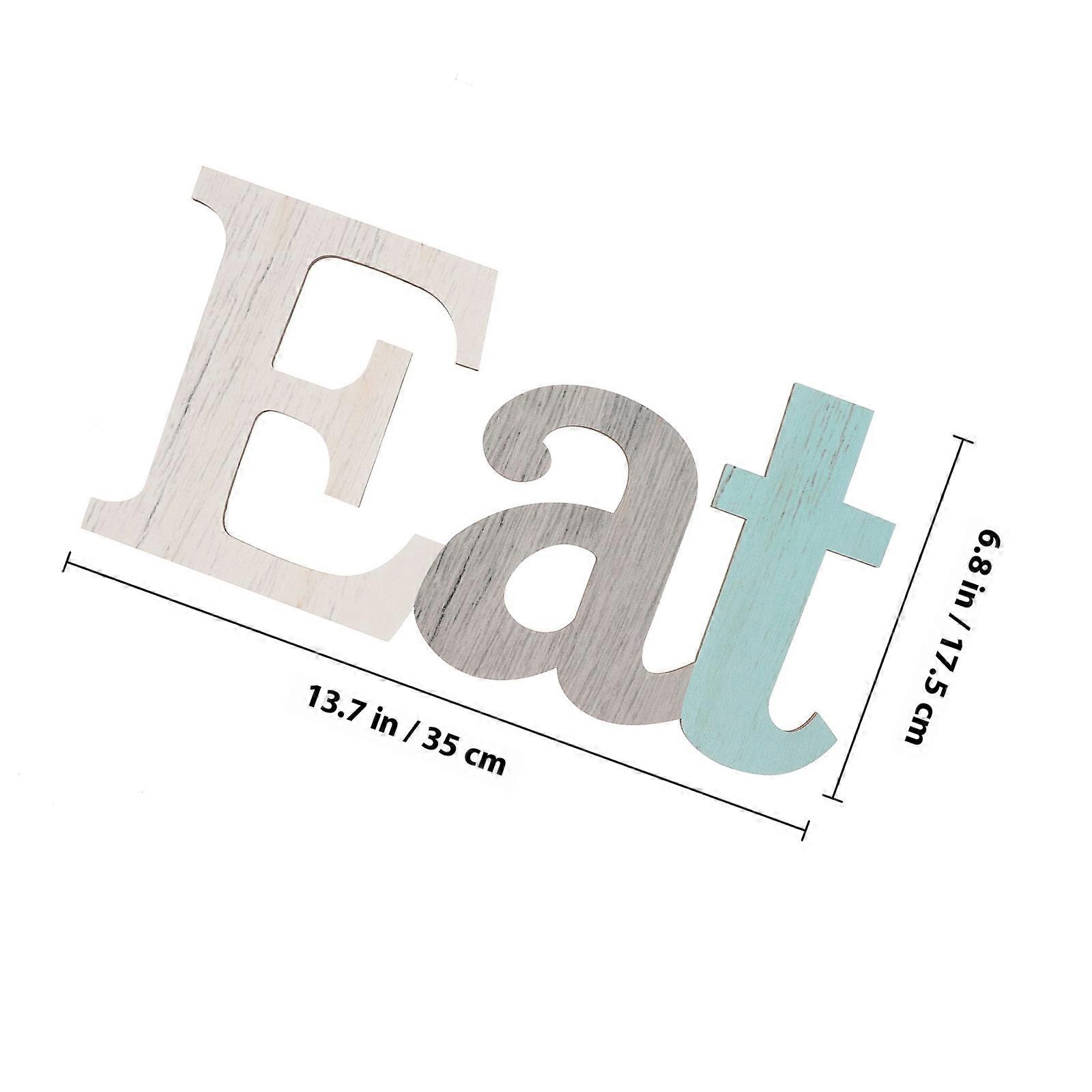 Kitchen Wall Decor Wooden Signs for Decoration 3Pcs Rustic Fork Spoon Letters