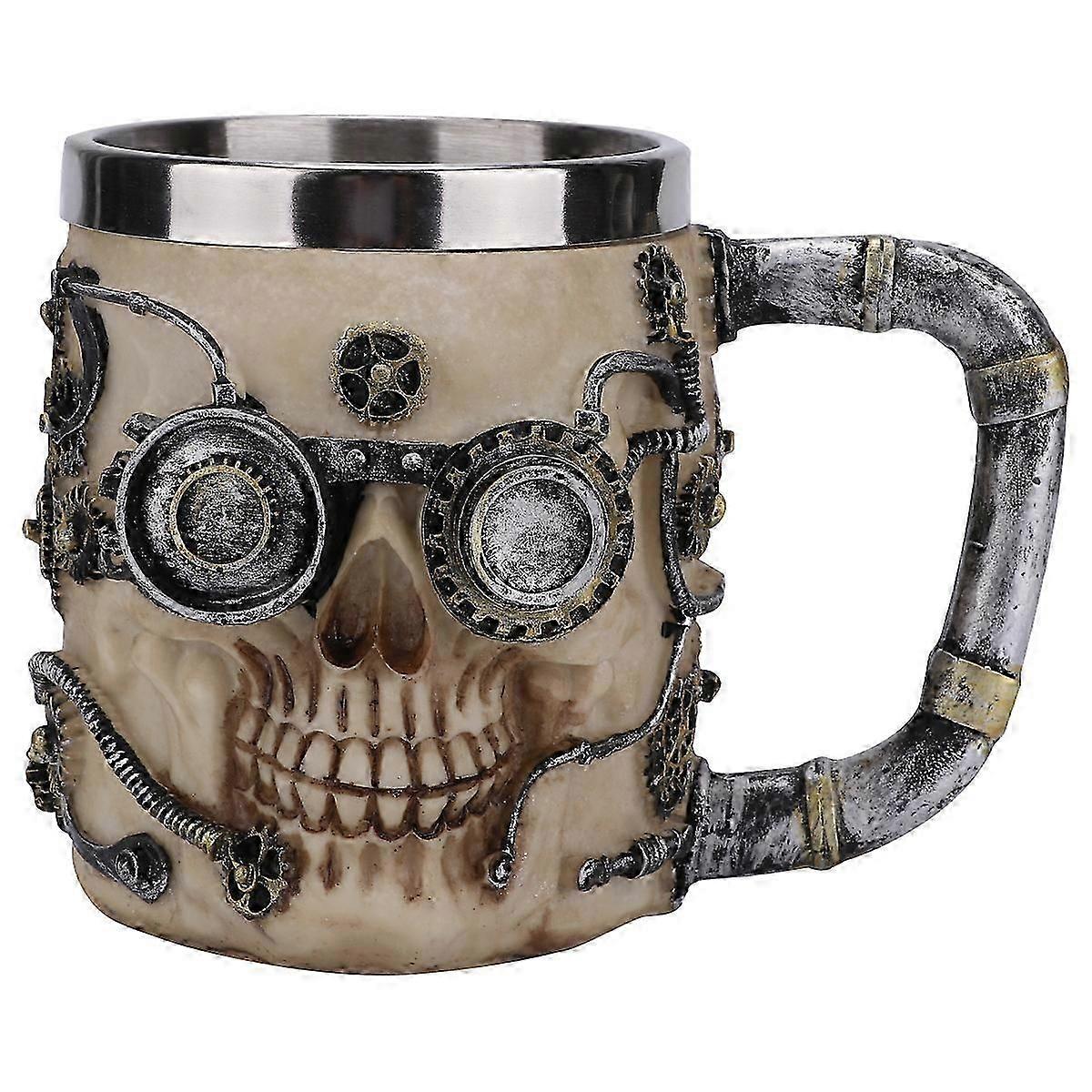 1 Pc Creative Beer Bar Mug with Handle Skull Shape Drinking Cup