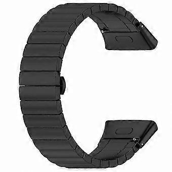 Zweetbestendige polsband van roestvrij staal met snelsluiting voor smartwatches.