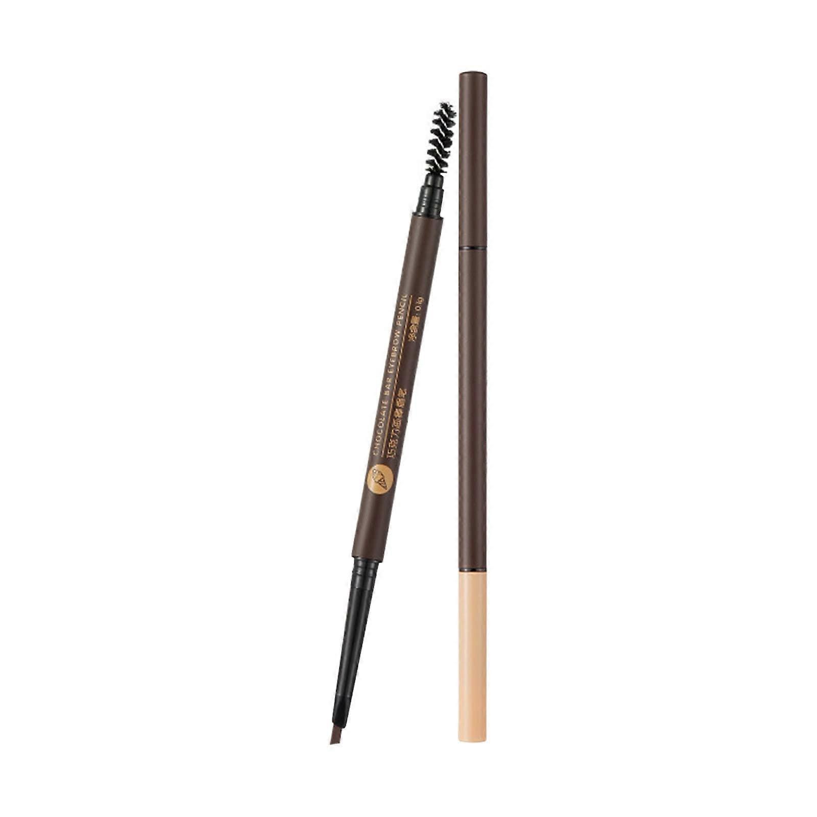 Waterproof Eyebrow Pencil Dark Brown with Brush, DualEnded Adjustable Tip, Precision Triangular Tip