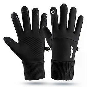 Gloves Waterproof Windproof Cold Resistant Warm Gloves Full finger gloves winter padded Touch Screen Outdoor Riding Gloves