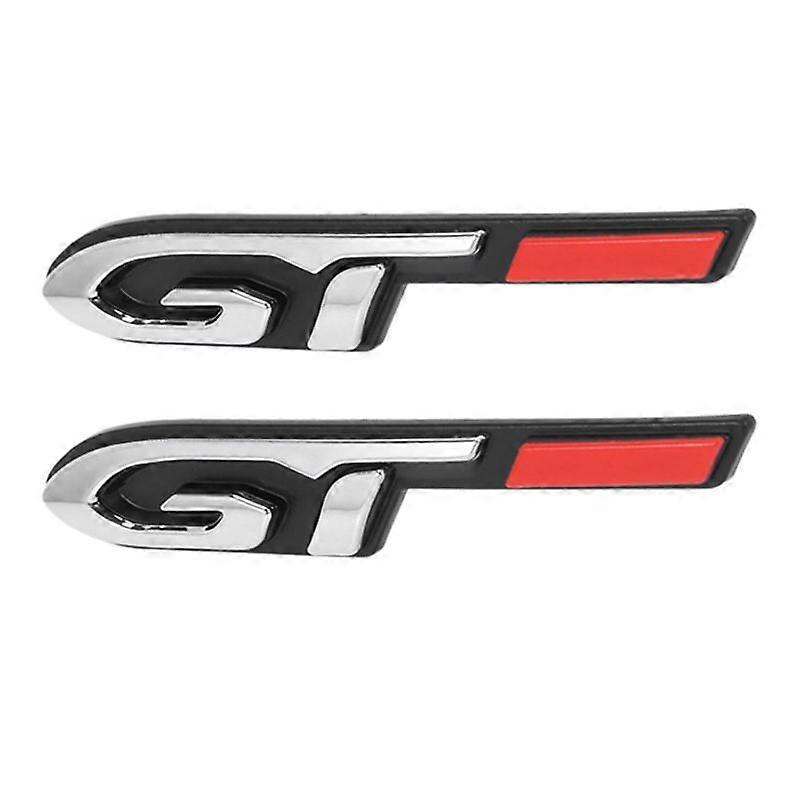 2 Pcs Cool 3D Car Style Sticker Gt Design
