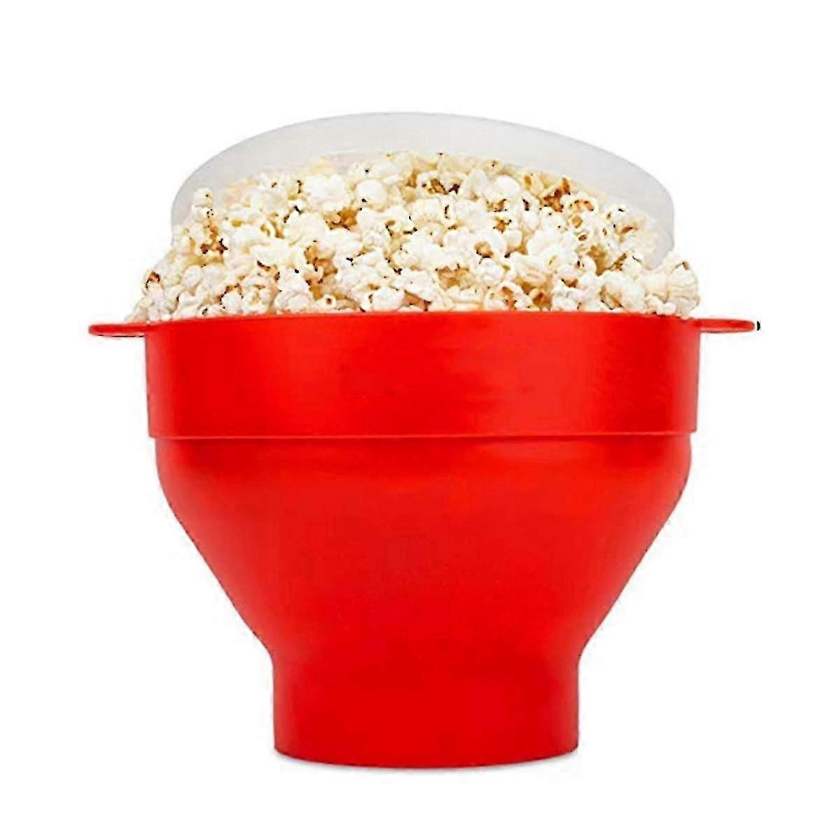 Silicone Microwave Popcorn Maker Foldable Popcorn Bowl Microwave Popcorn Maker with Lid--