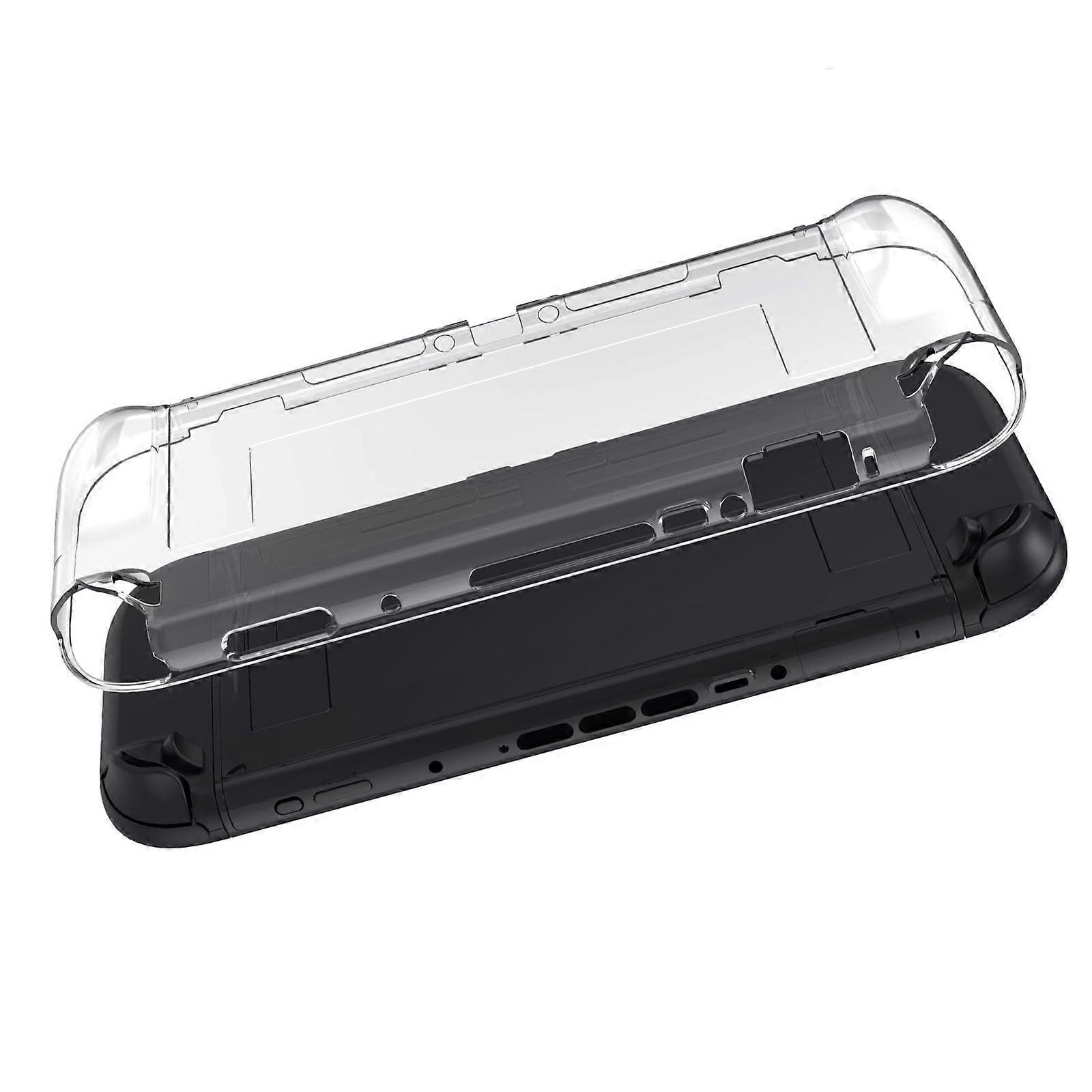 Gamepad Protective Case Clear TPU Shockproof Cover for 2 Controllers with Textured AntiSlip Grip