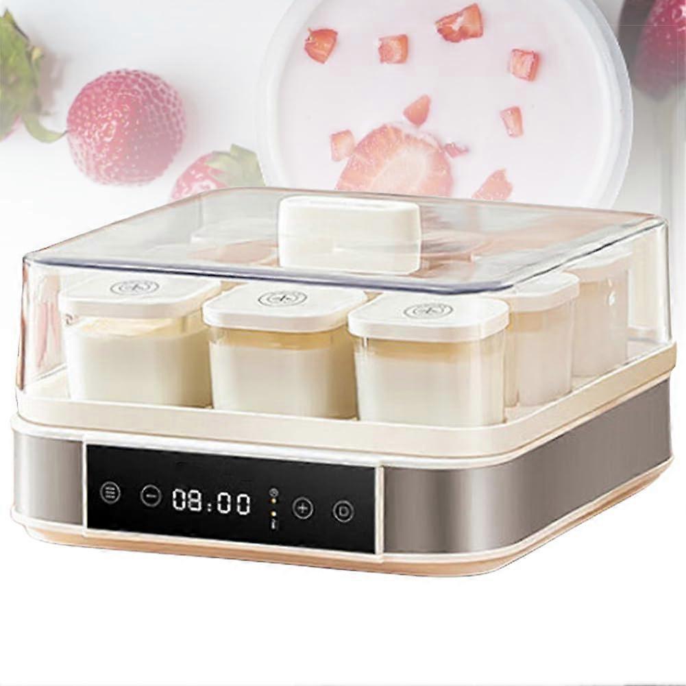 Automatic Yogurt Maker with 9 Glass Jars, Digital Time Temperature Control for Homemade Desserts