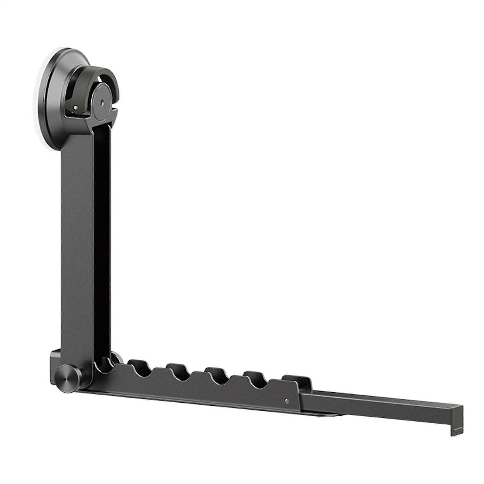 Wall Mounted Folding Retractable Clothes Drying Rack with Suction Cup for Balcony and Small Spaces