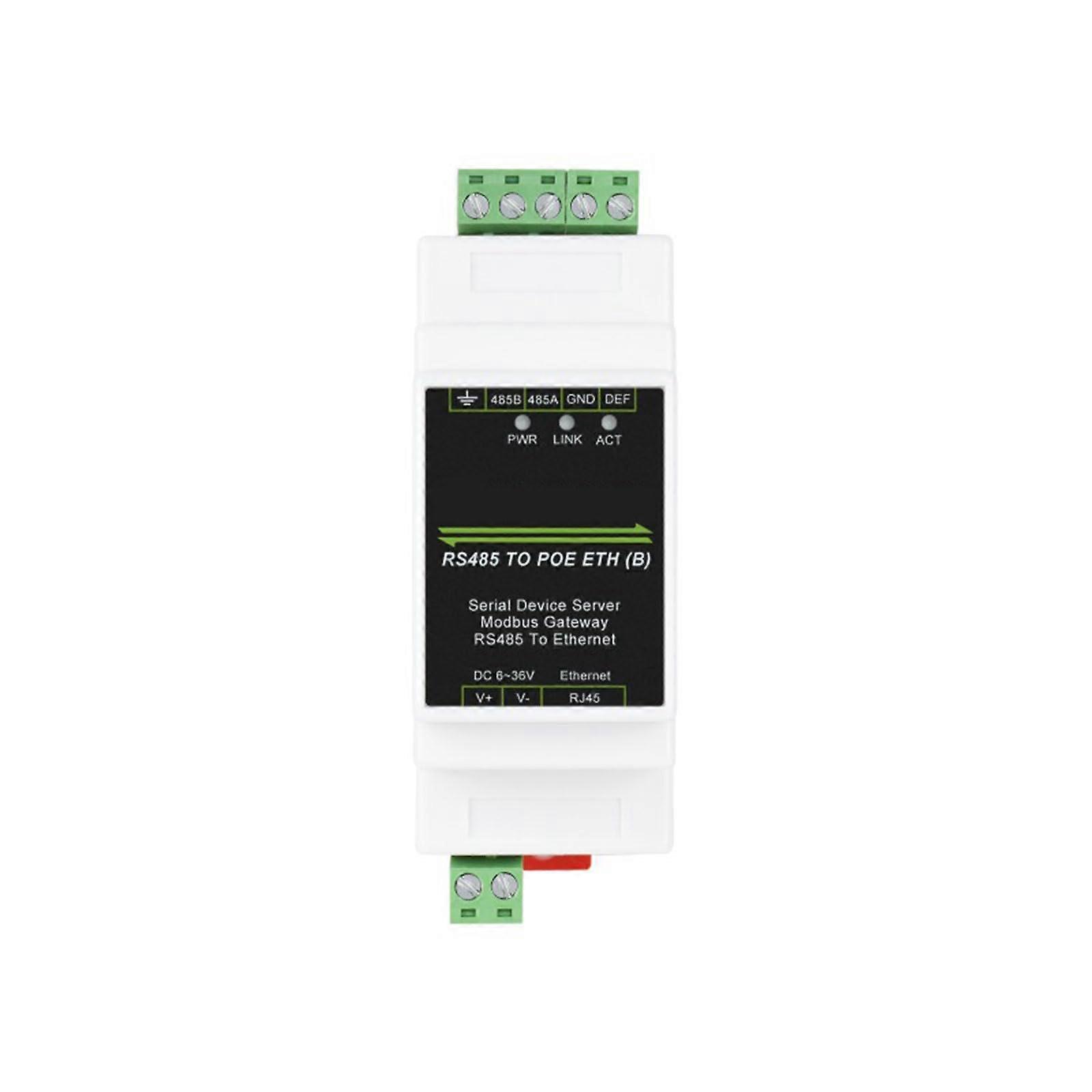 RS485 to Ethernet Converter Industrial Serial Server Speed Data Transfer for Automation