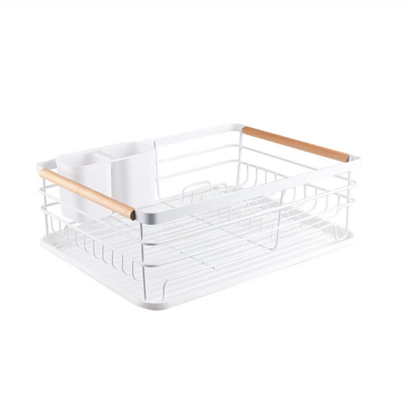 Large Capacity Dish Drying Rack with Fast Dry Ventilation and Multifunctional Kitchen Organizer