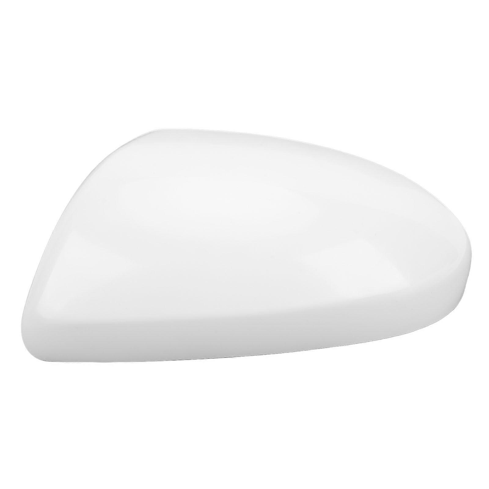 Scratch-Resistant White ABS Side Mirror Cover Compatible with Ford Right Side Wing Mirror Cap Trim