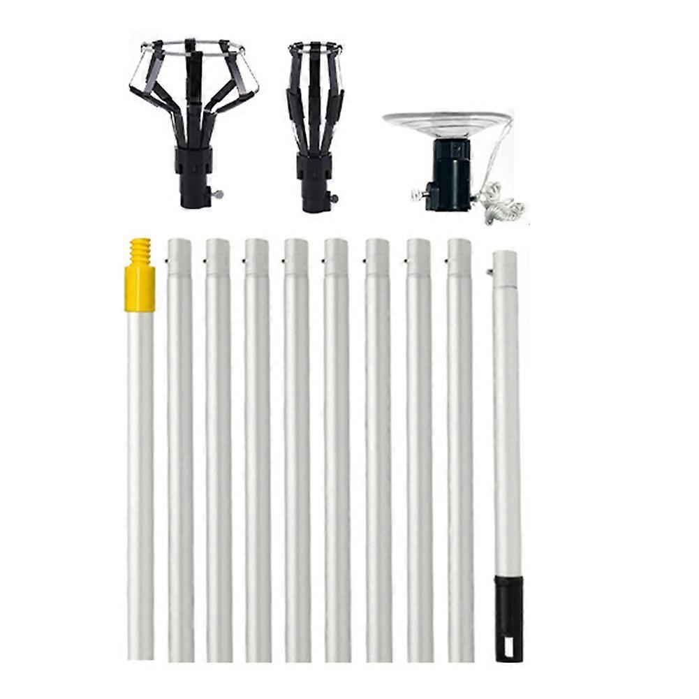 3-13FT Assembled Light Bulb Changer for High Ceilings, Light Bulb Changer with Telescoping Pole,Baskets and Suction Cup
