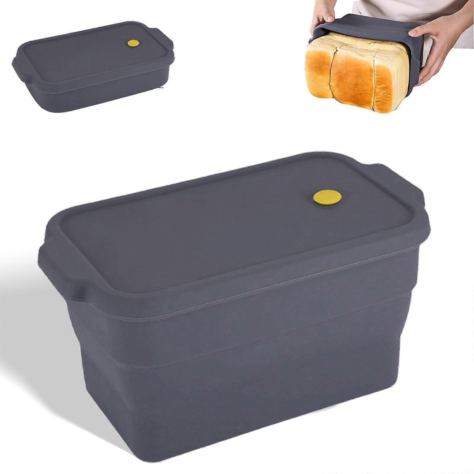 Silicone Bread Loaf Pan with Lid, Foldable Nonstick Baking Mold for Bread, Cakes, and More