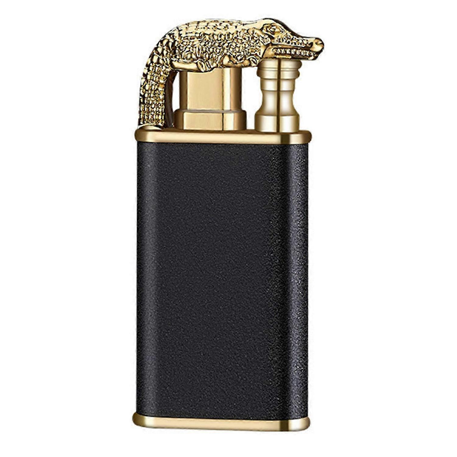 Double Fire Dragons Lighter Luminous Windproof Cigars Torch Lighters Ornament