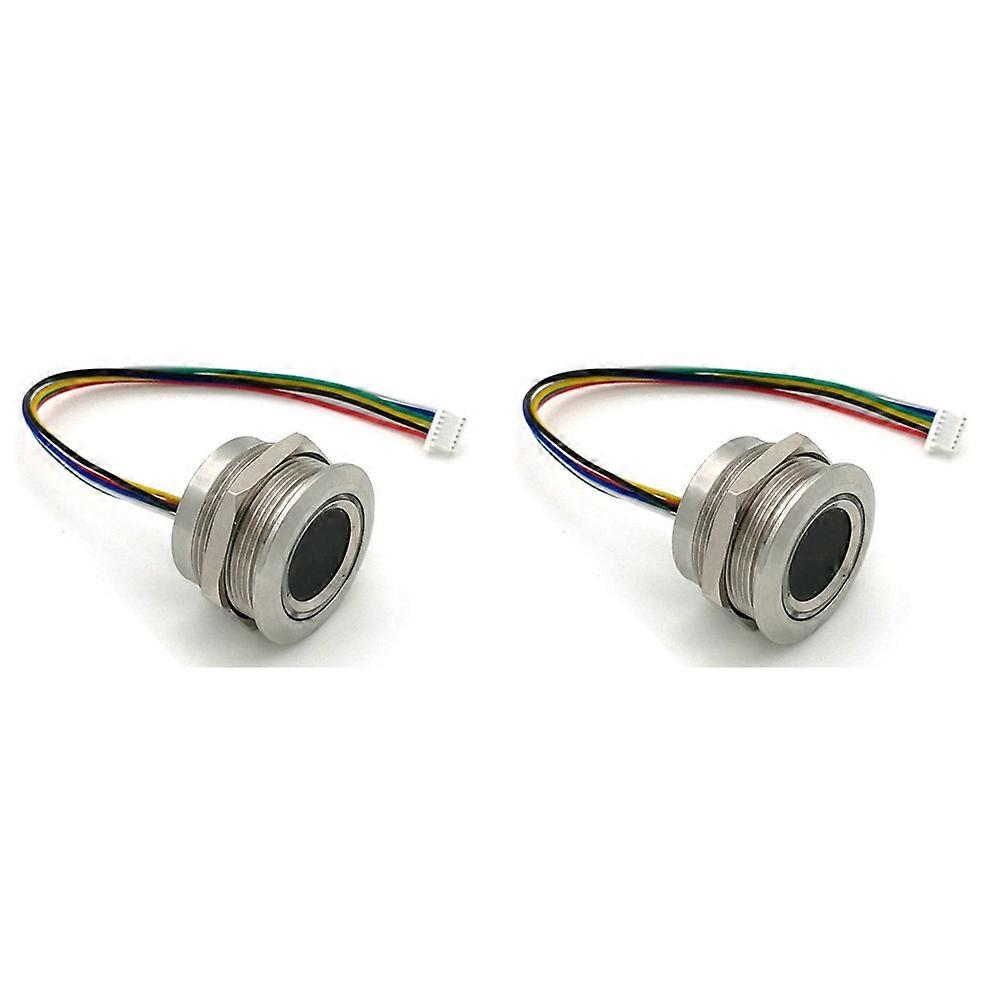 2X R503 Circular Round Ring Indicator LED Control DC3.3V MX1.0-6Pin Capacitive Fingerprint Module Sensor Scanner-19mm
