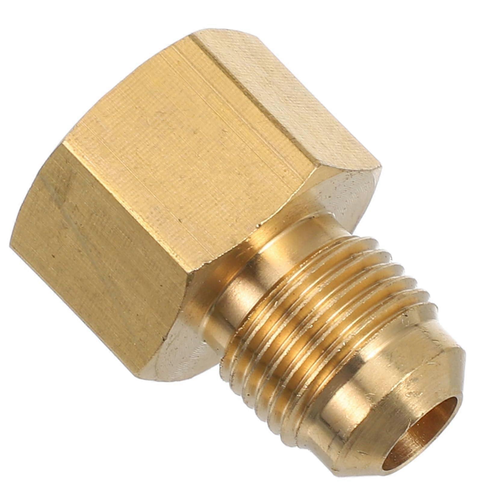 Brass Gas Heater Tee Adapter with  Pressure Refill, Threaded Brass Fitting for Secure Outdoor Connection