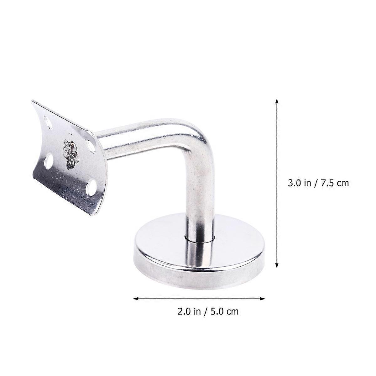 Stainless Steel Handrail Bracket for Wall Support 5Pcs Silver Mounted