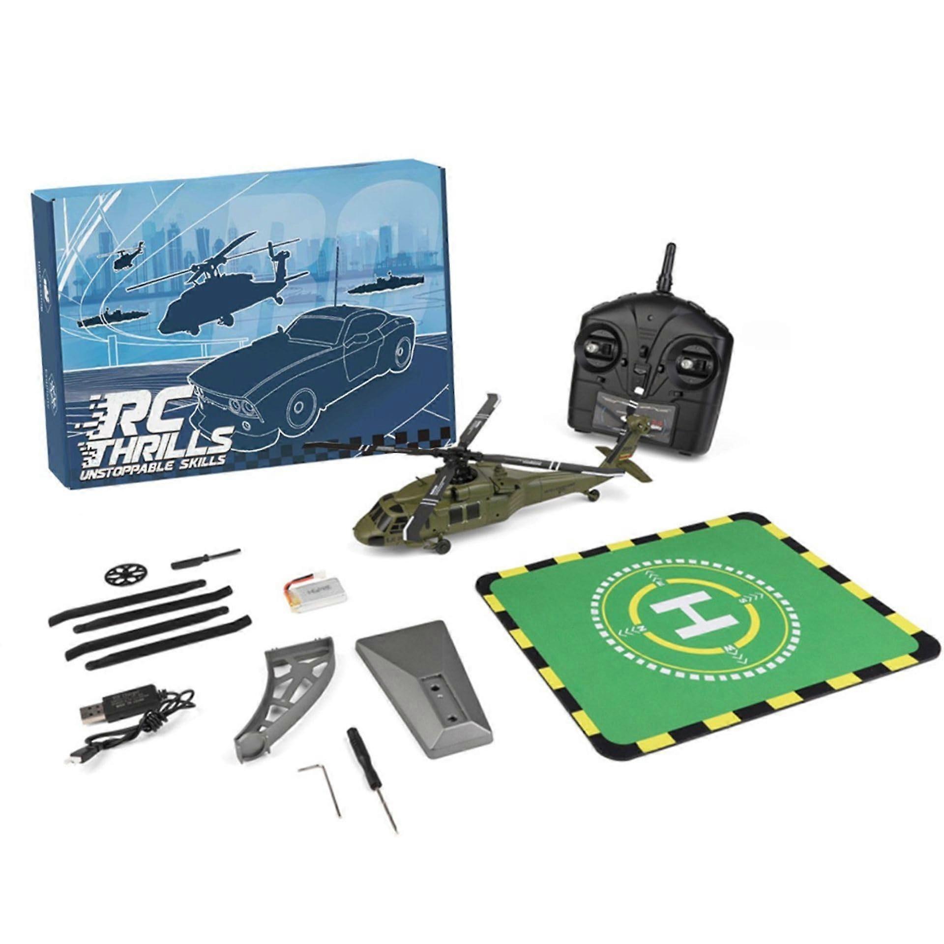 RC Helicopter Flybarless 4CH with Auto Hover Scale Military Model RTF 170Class
