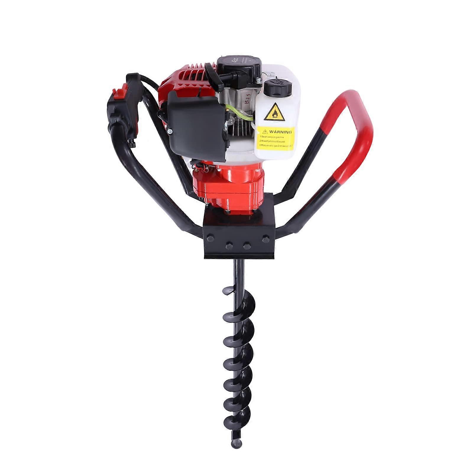 43cc Gas Powered Post Hole Digger 2Stroke Earth Auger with Multiple Bit Sizes for Speed Digging