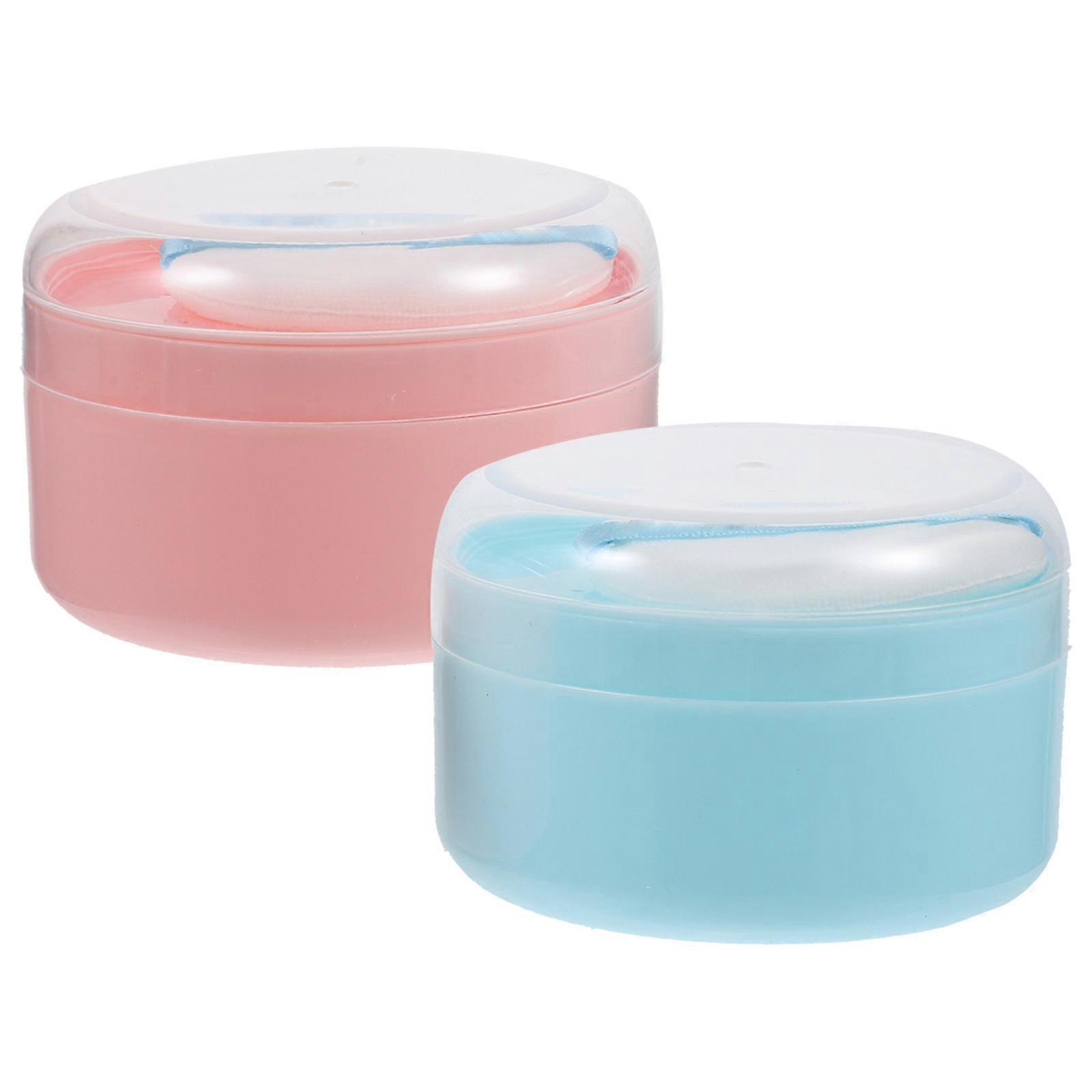 Puff Box for Storage Use 2Pcs with Portable Containers