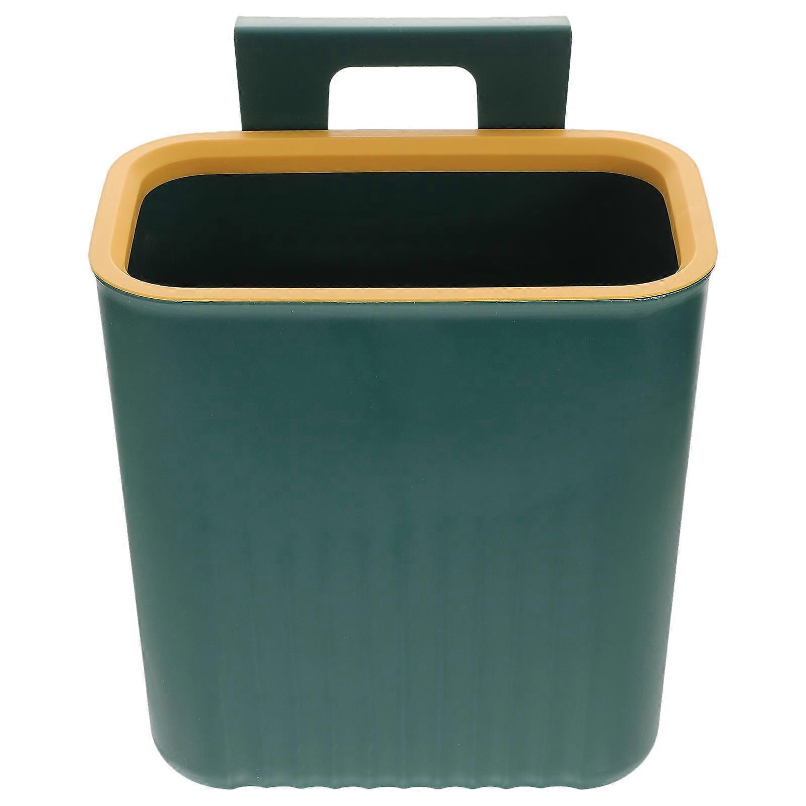 Kitchen Trash Can Hanging Garbage Bin for Home Plastic Green