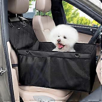 Ekstra stabilt autostol til små hunde, vandtæt og ridsefast autostol med sikkerhedssnor, passer til alle køretøjer QYSLV