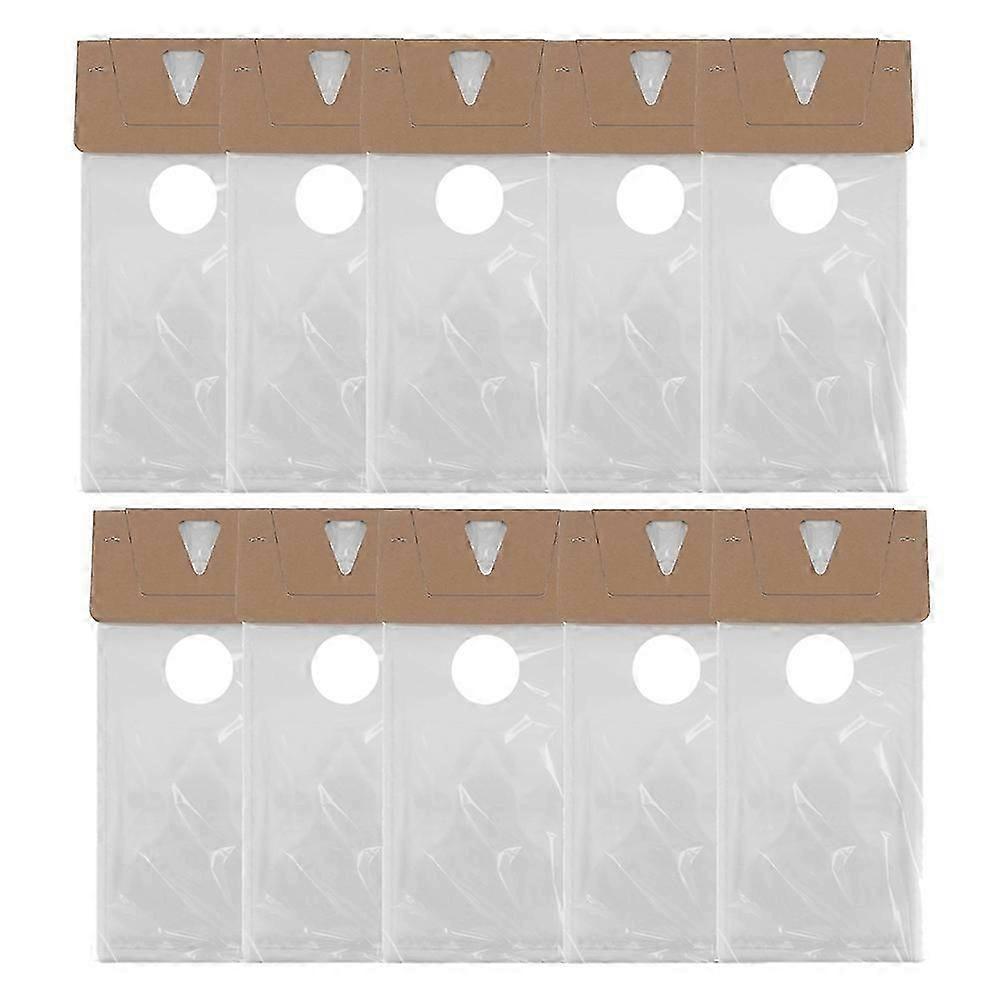Pacote com 500 sacos transparentes para pendurar na porta, 6 polegadas x 12 polegadas, protegem folhetos, brochuras, avisos e materiais impressos