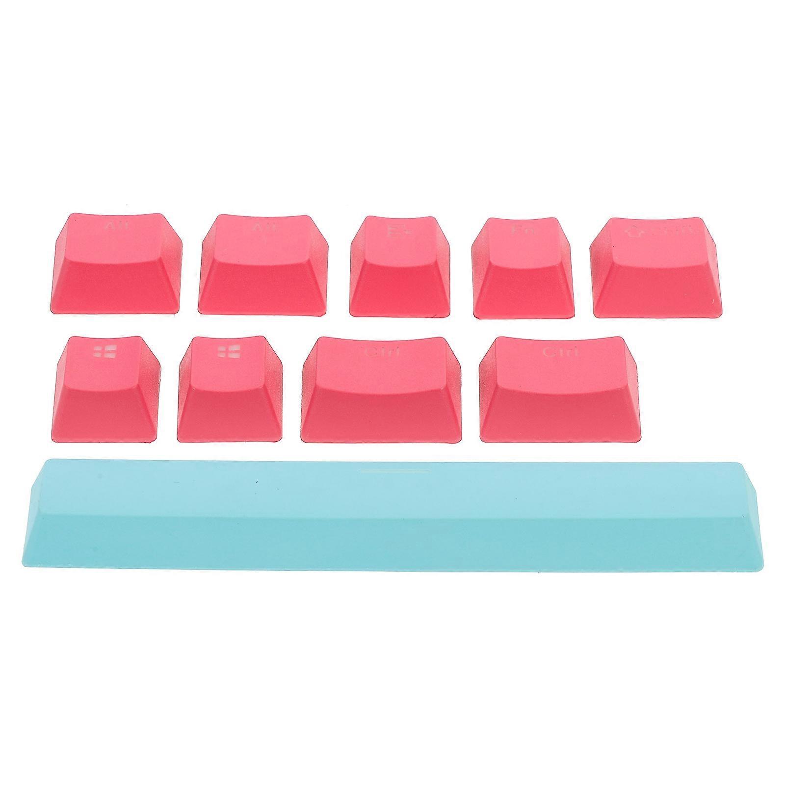 Mechanical Keyboard 8Pcs Translucent Keyboard Caps for DIY Replacement Pink