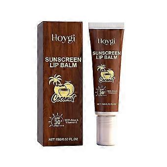 Feuchtigkeitsspendender Lippenpflegestift mit Kokosnuss, Sonnenschutz, pflegt und repariert trockene Lippen, 15 g