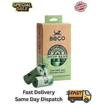 Beco Strong & Large Poop Bags - 270 (18 Rolls of 15) - Unscented - Dispenser |UK