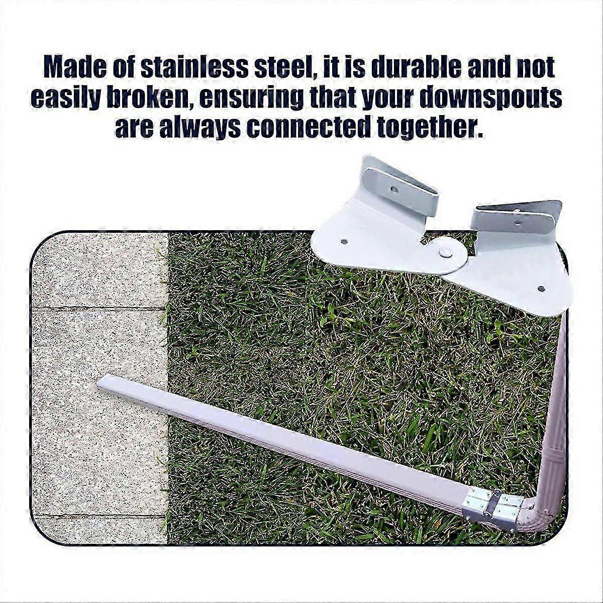 4 Pack Gutter Downspout Extensions Gutter Hinges Downspout Extension for Rectangle or Square Downspout