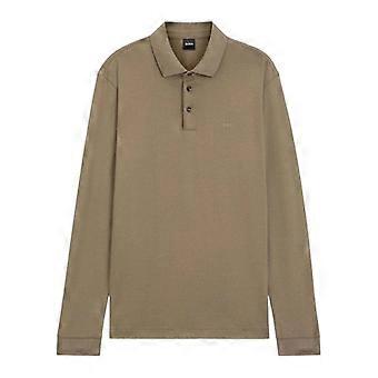 Boss Mens Pado 30 Cotton Long-Sleeved Polo Shirt