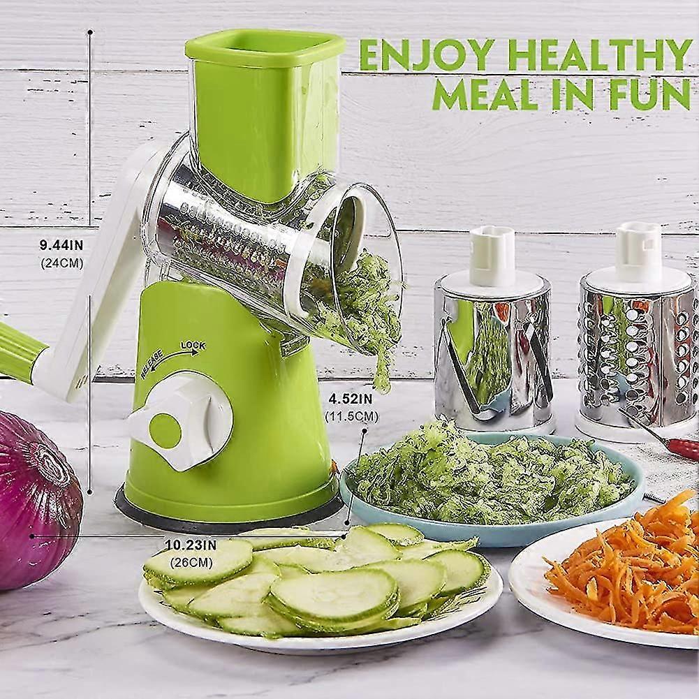Hand Rotary Vegetable Grater, Manual Multifunctional Vegetable Grater Drum Rape