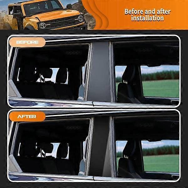 Two stickers suitable for 21*23 Ford Bronco window pillars