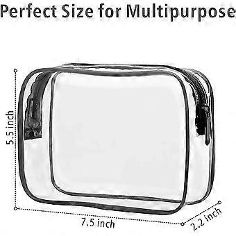Clear Toiletry Bag, 3 Pack Toiletry Bag Quart Size Bag, Travel Makeup
