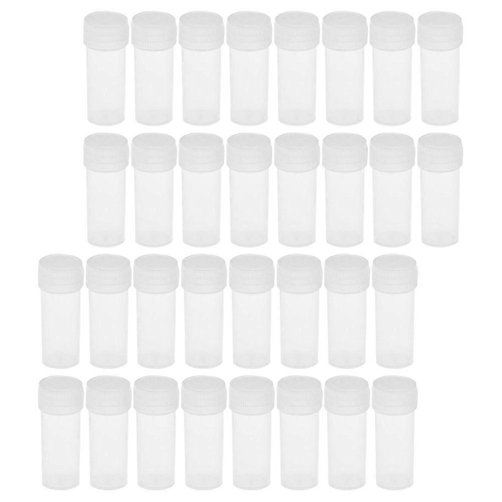 50pcs Empty Powder Bottles Portable Sample Bottles Small Containers with Screw Cap(5ml)