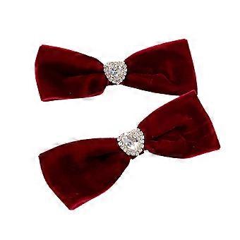 Ribbon Tassel Non-Slip Spring Clip Big Velvet Bow Decor Girl Hair Clip Hair Accessories