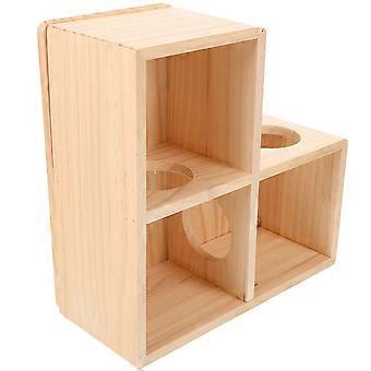Hamster Warehouse Toy Wooden Multi-Chamber Hamster House for