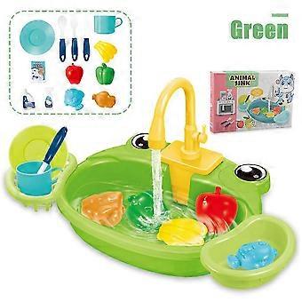 Toy kitchen sink with running water Skill-Building Educational Fun Rich Accessory Set Included Indoor playroom fun