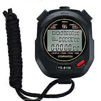 Digitale stopwatch met LCD-display, nauwkeurige tijdmeting tot op 100 seconden, ideaal voor zwemmen, hardlopen en sporttraining.