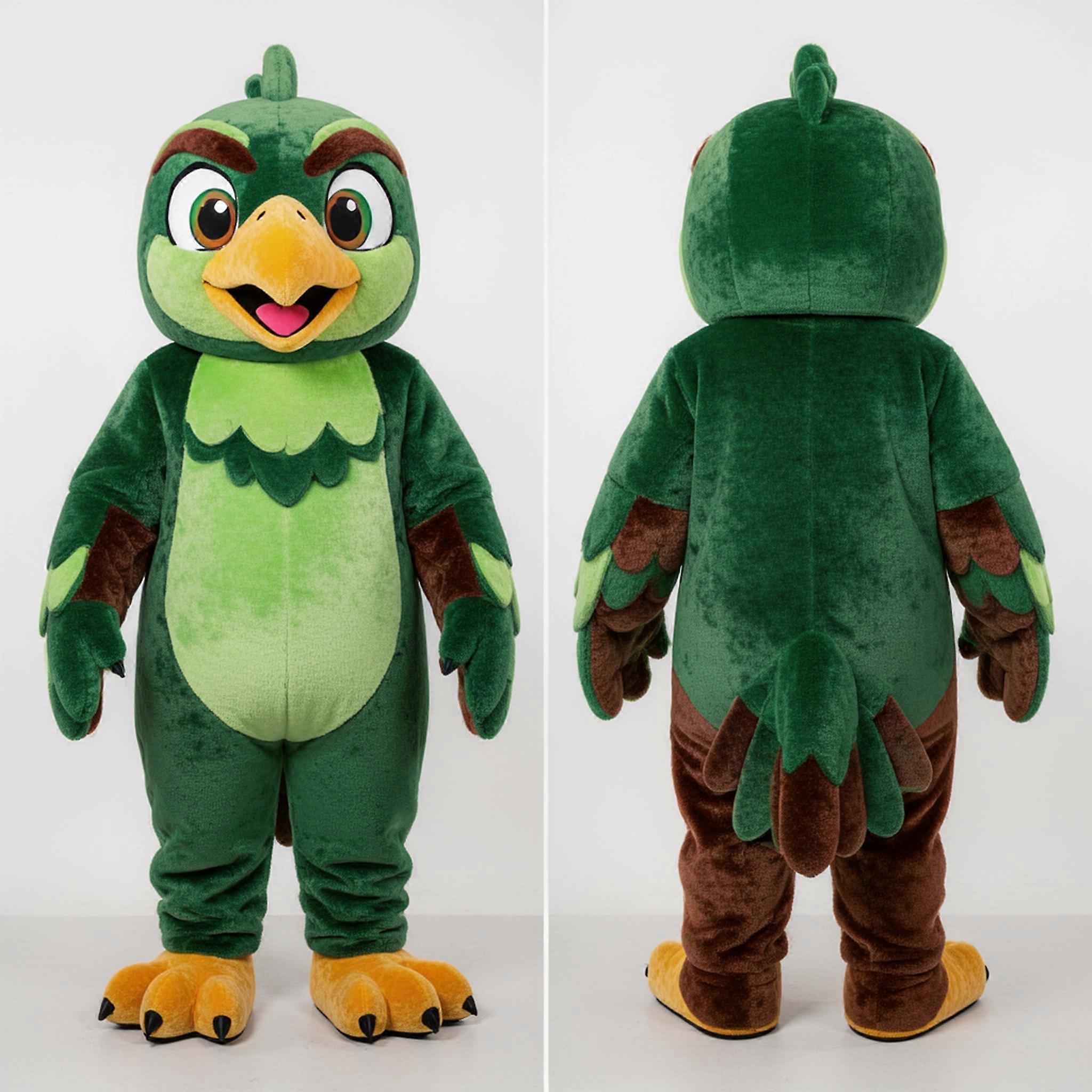MASTICOT Forest Green Broad Winged Hawk Mascot