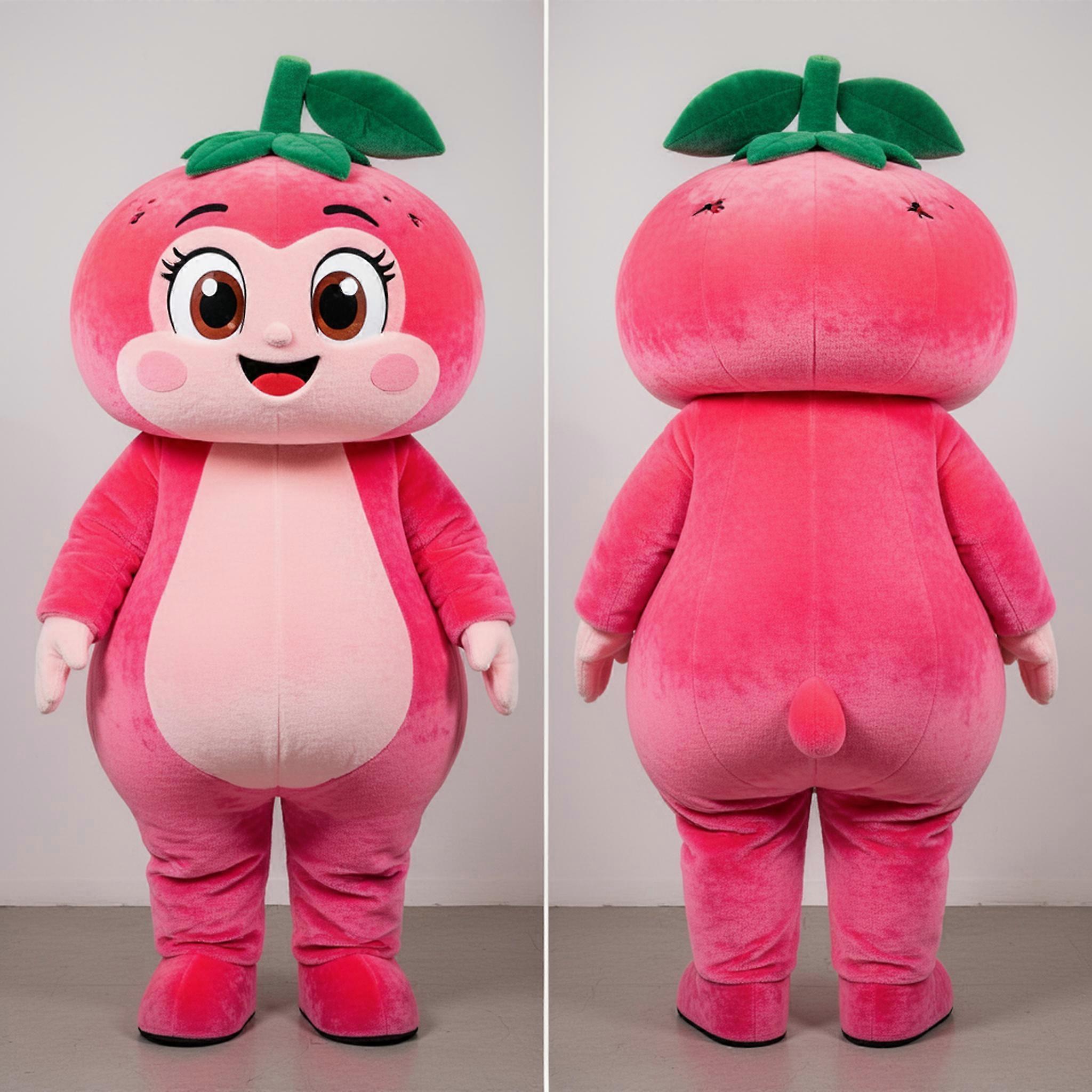 MASTICOT Pastel Pink Playful Mandarin Mascot